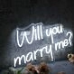 Will You Marry Me Custom White Neon Sign