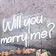 Will You Marry Me Custom White Neon Sign