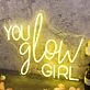 You Glow Girl Yellow Custom Neon Sign