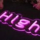 High Life Purple Neon Sign