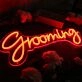 Grooming Orange Neon Sign