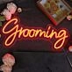 Grooming Orange Neon Sign