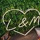 L And M Yellow Neon Sign