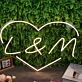 L And M Yellow Neon Sign
