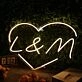 L And M Yellow Neon Sign