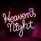 Heavens Night Pink Neon Sign