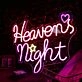Heavens Night Pink Neon Sign