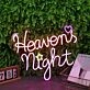Heavens Night Pink Neon Sign
