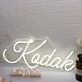 Kodak White Neon Sign