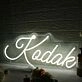 Kodak White Neon Sign