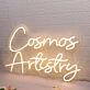 Cosmos Artistry Yellow Neon Sign