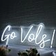 Go Vols White LED Neon Sign