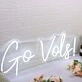 Go Vols White LED Neon Sign