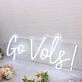 Go Vols White LED Neon Sign