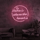 Home is where the heart is Neon Signs