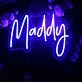 Maddy Blue Neon Sign