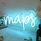 Maps Blue LED Neon Sign