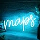 Maps Blue LED Neon Sign