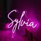 Sylvia Pink Neon Sign