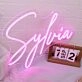 Sylvia Pink Neon Sign