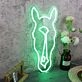 Aesthetic Horse Head Green Neon Sign