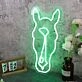 Aesthetic Horse Head Green Neon Sign