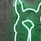 Aesthetic Horse Head Green Neon Sign