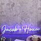 Jacob Houa Blue Neon Sign