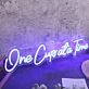 One Cupata Time Blue Neon Sign