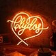 Clydos Orange Neon Sign