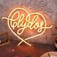 Clydos Orange Neon Sign