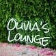 Olivias Lounge White Neon Sign