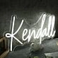 Kendall White LED Neon Sign