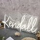 Kendall White LED Neon Sign