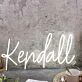 Kendall White LED Neon Sign