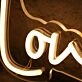 Love You More Yellow Neon Sign