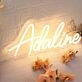 Adaline Yellow Neon Sign
