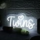 Twins White Neon Sign