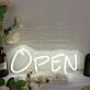 White Open Neon Sign
