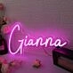 Gianna Pink Neon Sign