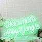 Welcome to Abbys Jungle Green Neon Sign