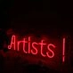 Artists Red Neon Sign