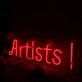 Artists Red Neon Sign