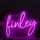 Finley Purple Neon Sign