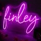 Finley Purple Neon Sign