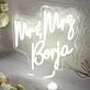 Mr And Mrs Boria White Neon Sign