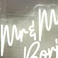 Mr And Mrs Boria White Neon Sign