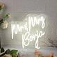 Mr And Mrs Boria White Neon Sign