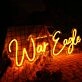 War Eagle Orange Custom Neon Sign