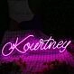 Kourtney Purple Neon Sign